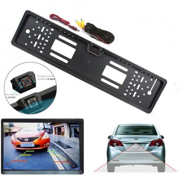 Suport pentru numar auto cu camera video marsarier incorporata