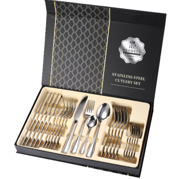 Set de 24 tacamuri Stainless, otel inoxidabil, argintiu, 6 persoane