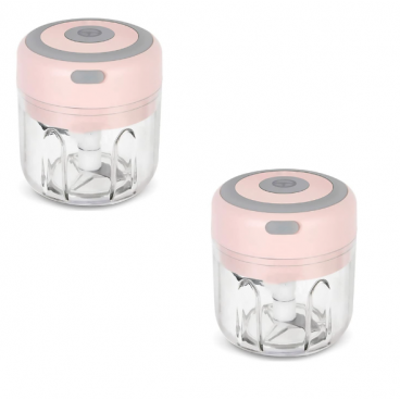 1 + 1 PROMO - Mini blender electric, tocator pentru usturoi, legume