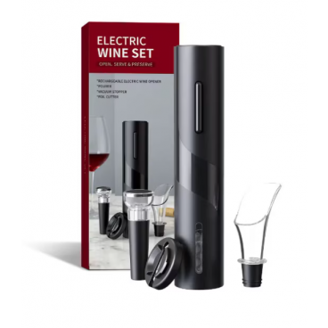 Set tirbuson electric pentru vin 4in1, reincarcabil prin USB