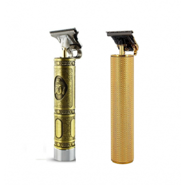1 + 1 GRATIS - Aparat de tuns profesional, reincarcabil, fara fir, Buddha + Aparat electric de tuns/conturare, reincarcabil, fara fir, auriu