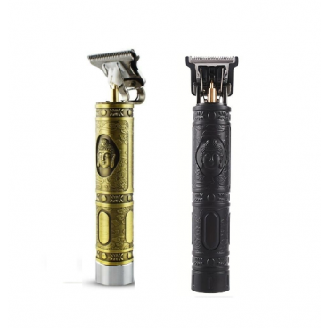 1 + 1 GRATIS - Aparat de tuns profesional, reincarcabil, fara fir, Buddha, auriu + Aparat electric de tuns/conturare, reincarcabil, fara fir, Buddha, negru