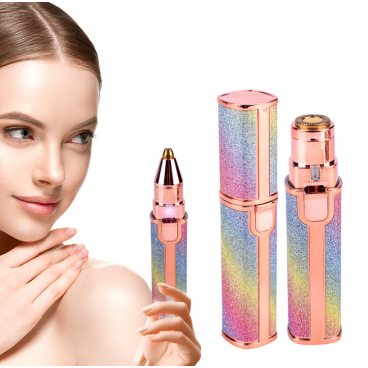 Trimmer Facial 2 In 1 Cu Incarcare Prin USB, Fara Durere Si Iritatii, 2 Capete De Schimb