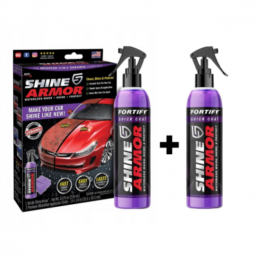 1+1 PROMO | Ceara Lichida Ceramica 236ml | Efect Hidrofob | Lustru si Protectie Vopsea | Pentru Masina Scuter Bicicleta