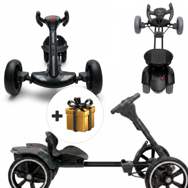 Kart Electric Copii 3-8 Ani | Motor 24V 8km/h | Roti EVA | Audio MP3 Claxon | Marsarier | 90 Min Autonomie | Negru + Cadou Surpriza