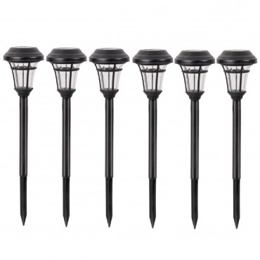 Set 6 lampi solare LED pentru gradina 40x5.5 cm – Lampa solara cu iluminare moderna, design elegant cu tarus