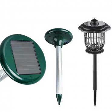 Aparat Anti-Cartite Solar + Lampa Solara LED/UV Anti-Tantari 2in1 | Pachet Impotriva Daunatorilor