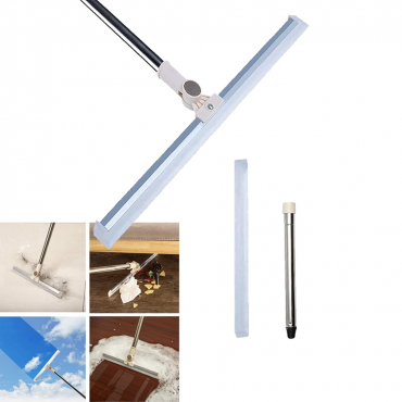 PROMO 1+1 Stergator Geam cu Maner Telescopic 78-120cm | Lama Cauciuc Natural 50cm | Aluminiu Premium 