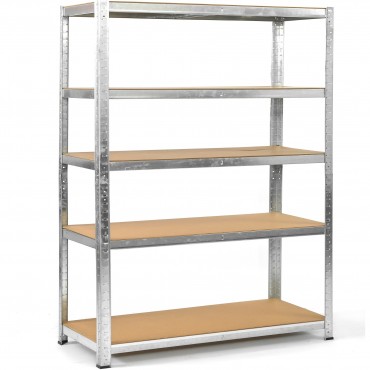 Raft Metalic Depozitare 5 Polite | Structura Otel Galvanizat | Montaj prin Clipsare | Capacitate 875Kg | Diverse Dimensiuni