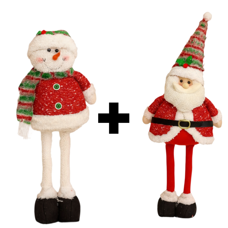 Promo 1+1 Figurina Decorativa Craciun 50cm | Inaltime Reglabila | Diferite Modele (Mos Craciun, Om De Zapada, Spiridus, Ren) 