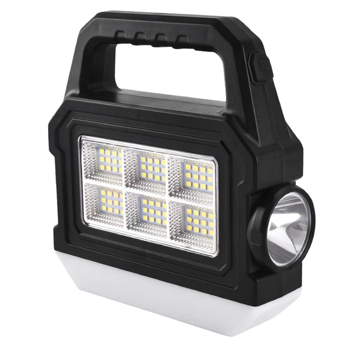 Proiector portabil cu Lanterna, Incarcare solara cat si de la priza