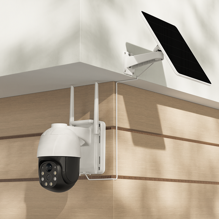 Camera de supraveghere cu panou solar cu acumulatori inclusi, WiFi, infrarosu Hoffmans