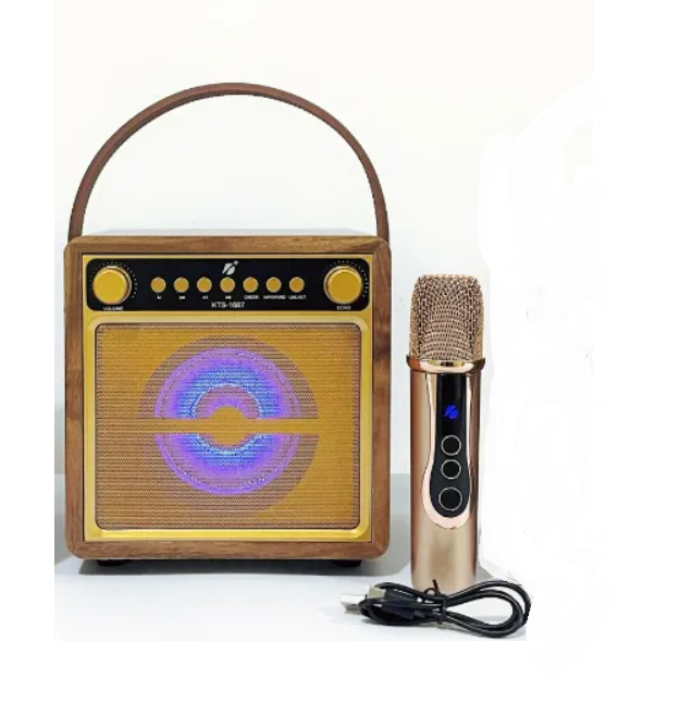 Boxa portabila karaoke ,Bluetooth ,radio Fm ,10W ,Acumulator 3.7v, microfon, MP3, card TF-USB, KTS-1687