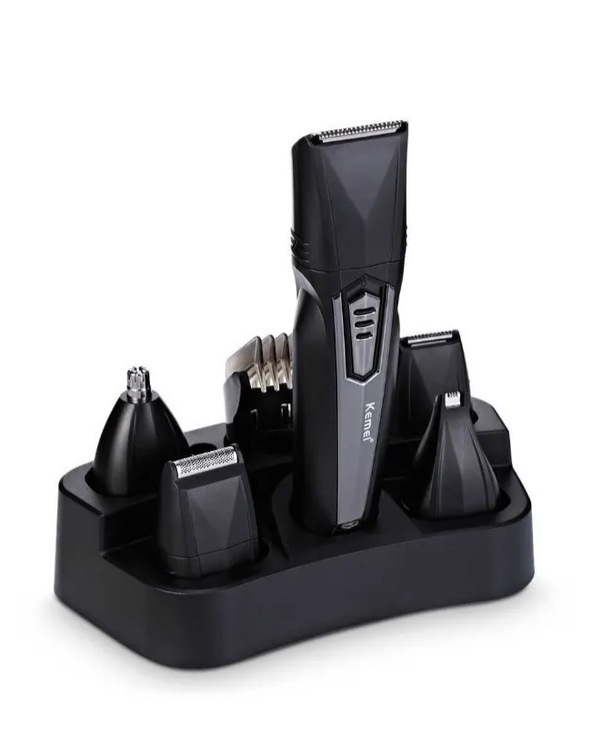 Aparat de tuns 8 in 1 Kemei KM 640 capilar si contur acumulator negru