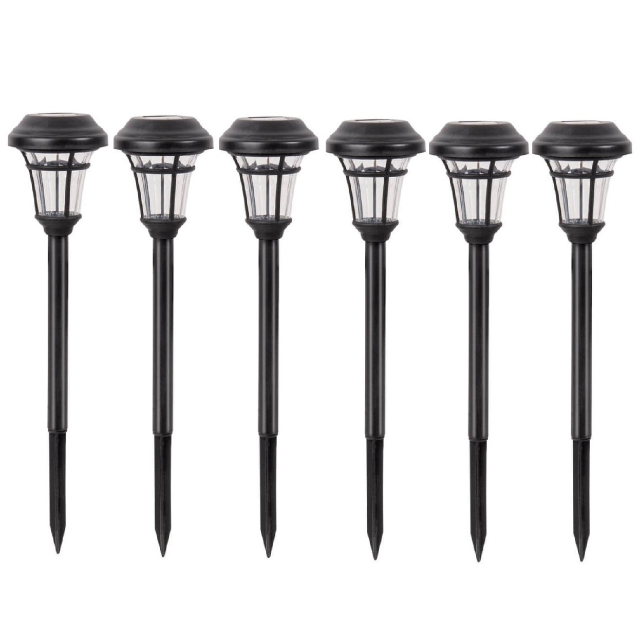 Set 6 lampi solare LED pentru gradina 40x5.5 cm – Lampa solara cu iluminare moderna, design elegant cu tarus