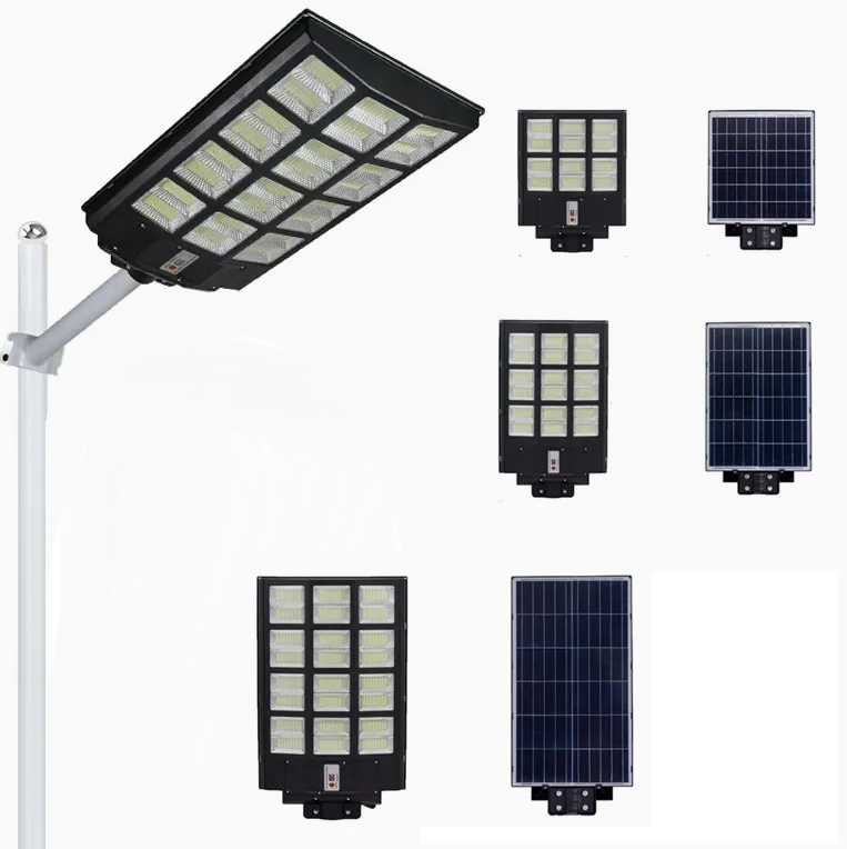 Lampa solara stradala dubla, 600W Telecomanda si Suport Metalic