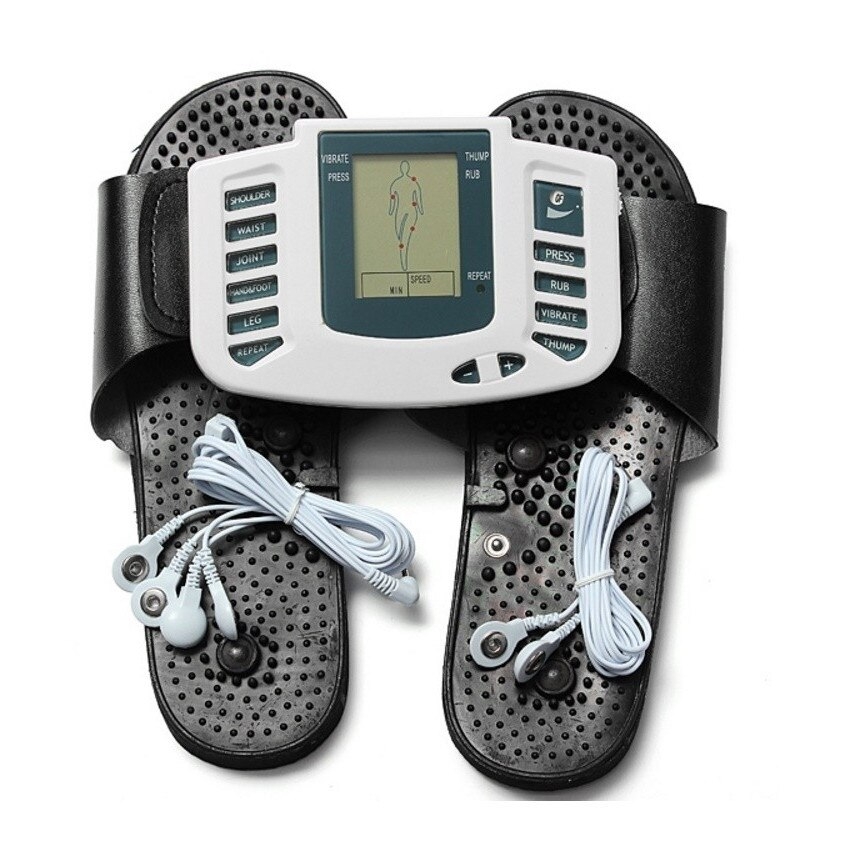 Aparat electrostimulare musculara , 9 programe, portabil, papuci pentru masajul talpilor