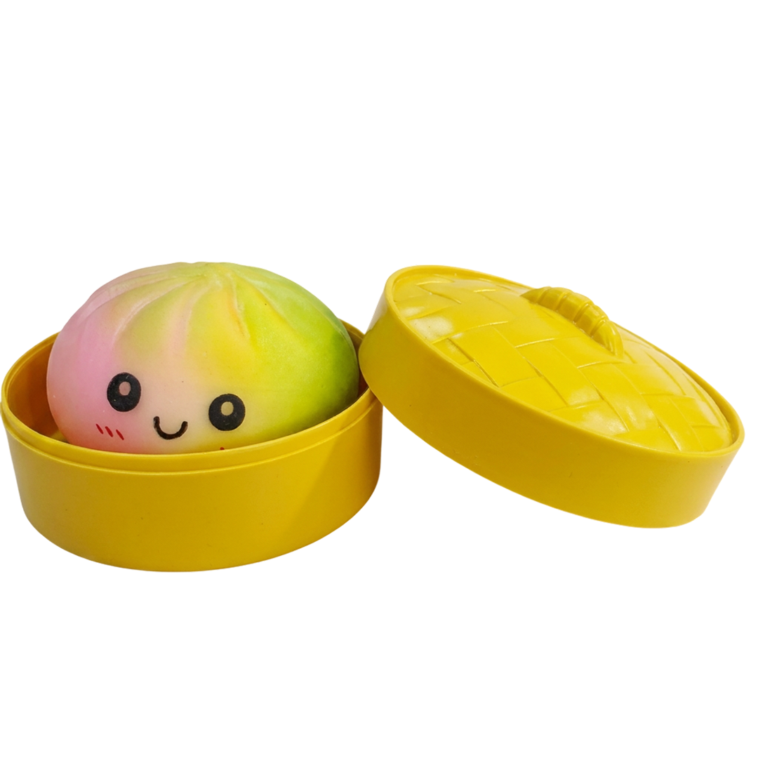 Squishy Dumpling Anti-Stres 8cm Sugar Edition | Slow Rise | Culori si Expresii Variate | Cadou Copii 3+ Ani