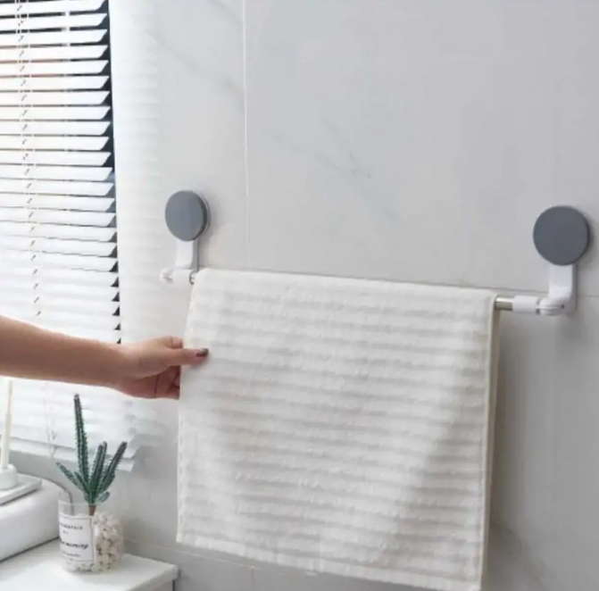 Suport pentru prosopul pentru baie sau bucatarie, fixare cu ventuze