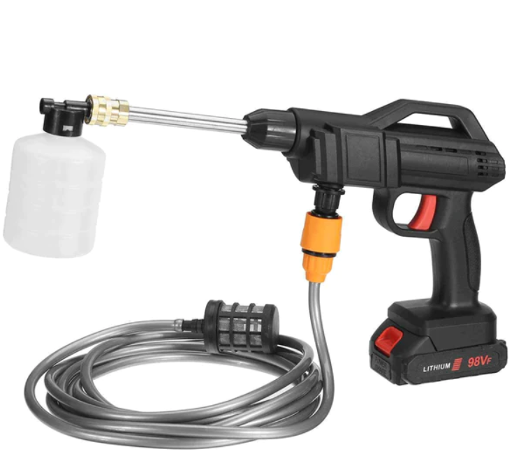 Aparat de spalat cu presiune, puternic , 2 acumulatori de 48 V , cu rezervor de detergent 