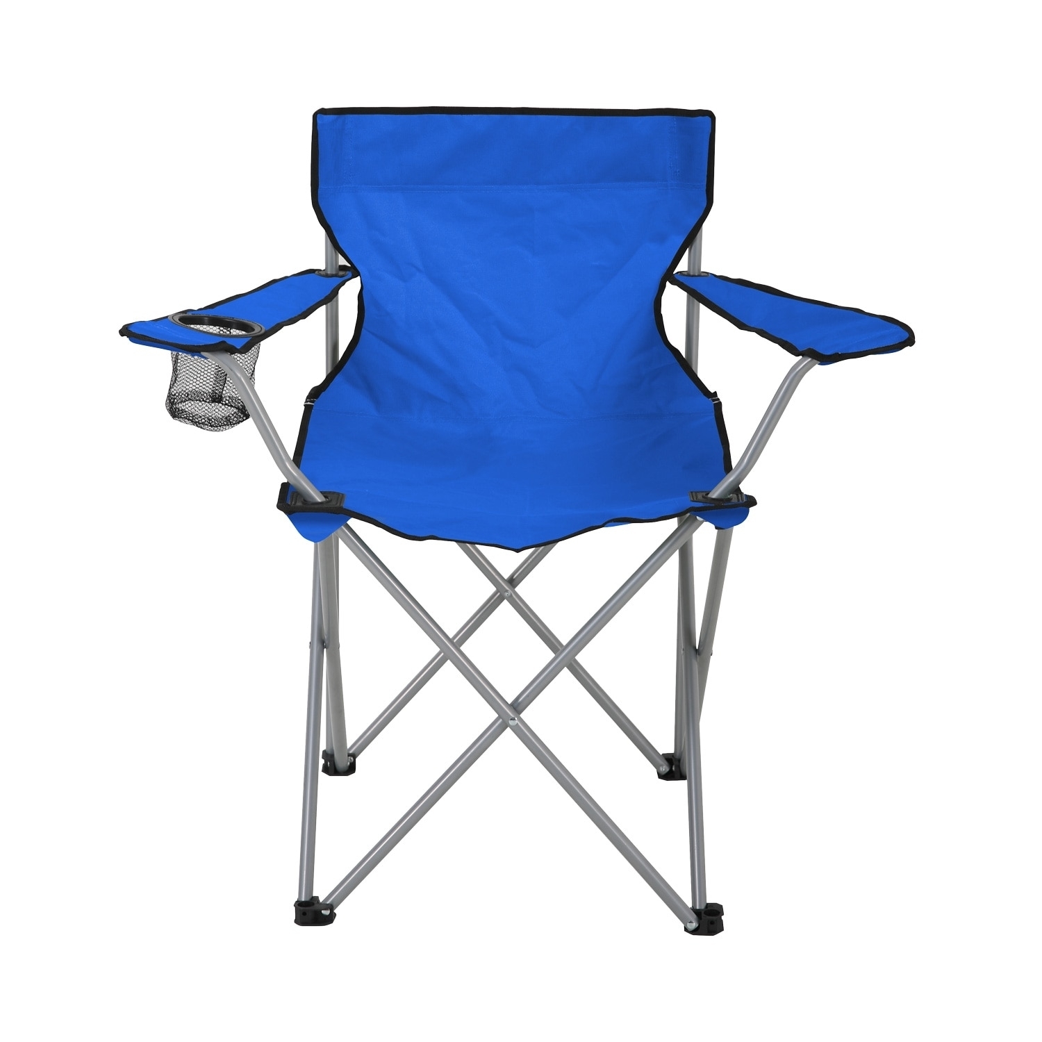 Scaun Pliant Camping | 120Kg | Suport Pahar | Structura Otel | 79x47x80 cm | Albastru