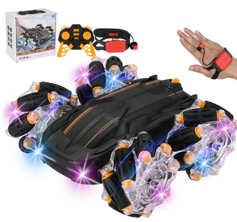 Twisted Car – Masinuta controlabila prin gesturi si telecomanda, lumini RGB