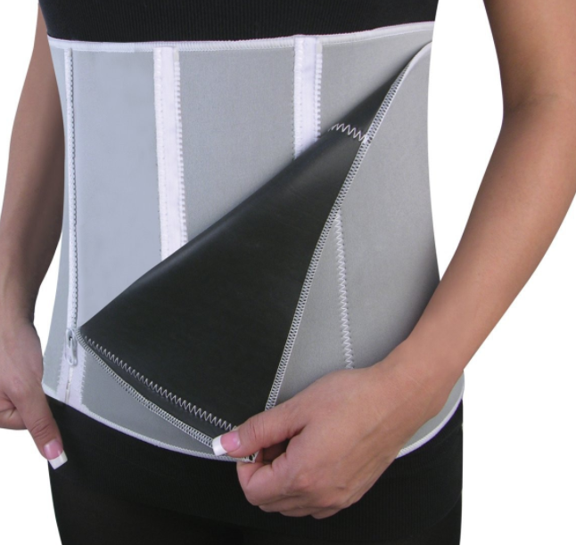 Centura pentru slabire,Neopren, Efect sauna, Unisex,cu 5 fermoare