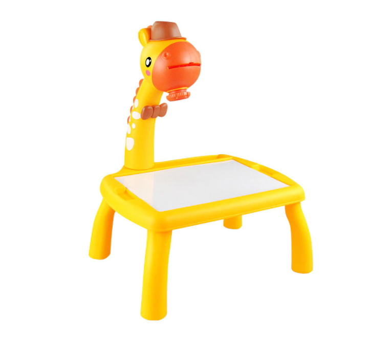 Masuta educationala cu proiector,Forma draguta de Girafa cu muzica, 20 x 15 cm