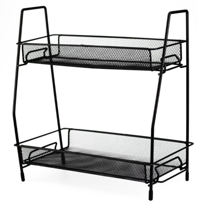 Organizator multifuncțional 2 etaje,negru,31x17x32cm