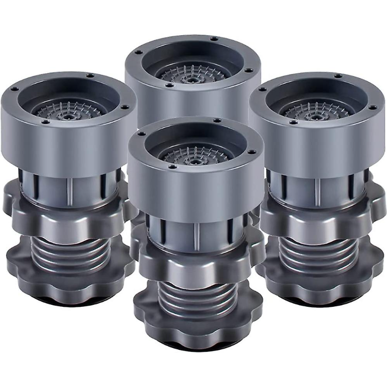 Set 4 picioruse reglabile pentru masina de spalat, anti-zgomot si antiderapante, suporti amortizare vibratii masina de spalat, amortizoare uscator de rufe, frigider, mobilier