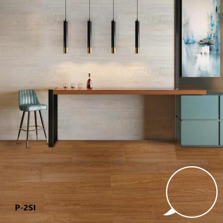 Placa de pardoseala, autoadezive din PVC, model lemn, 2mm, Lemn de nuc