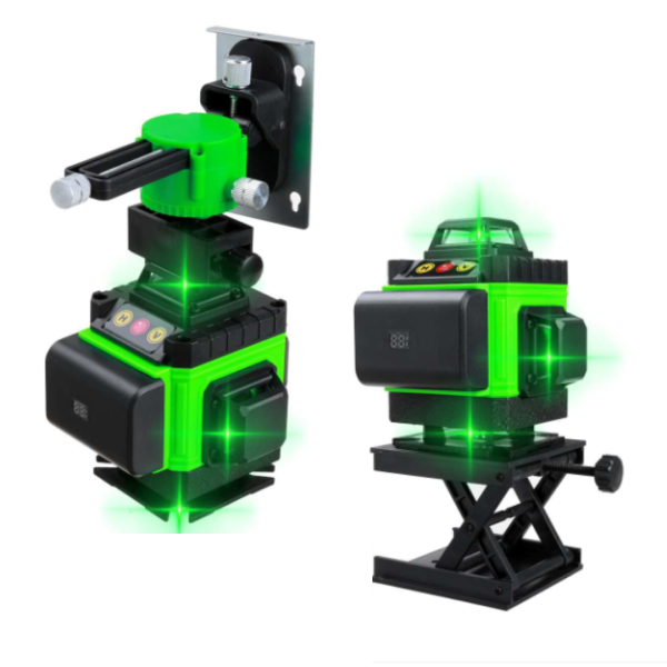 Nivela Laser 4x360° | 16 Linii Verzi, 2 Baterii 4000 mAh, Telecomanda, Autonivelare ±3°, Raza 25 m